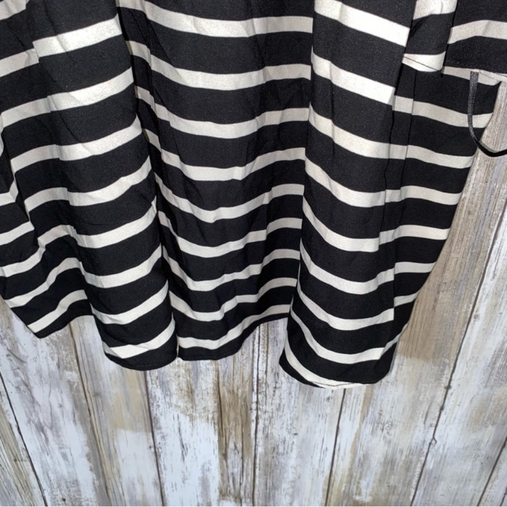 NWT French Connection Open Shoulder Striped Blouse - Picture 6 of 6